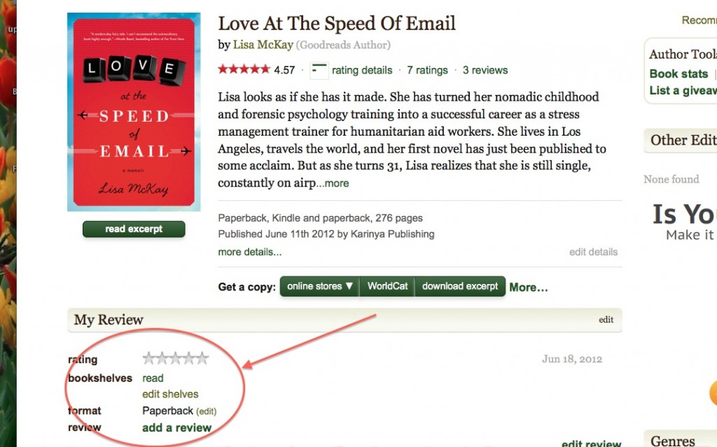 GoodReads rating